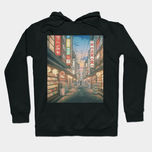 Japanese Market - Anime Drawing Hoodie by AnimeVision